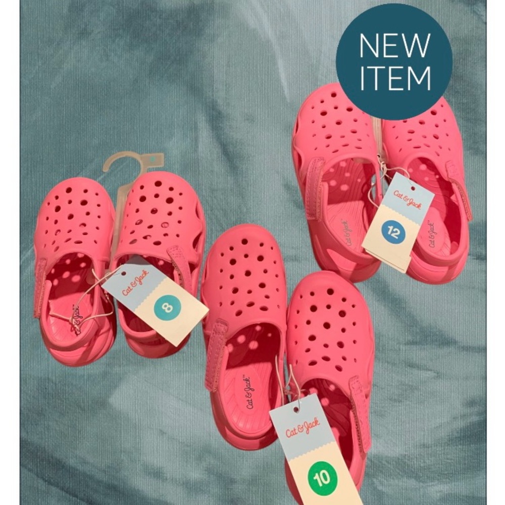 Buy 1 get one 50% off kids shoes
Cat & Jack Pink Croc Slippers